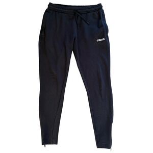 Gymshark Zip Ankle Sweat Pants Black Womens Size Small Elastic Waist Loungewear